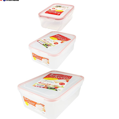 Set 03 hộp thực phẩm chữ nhật inomata (700ml + 1300ml + 2300ml) - Hàng nội địa Nhật Bản |#Made in Japan|