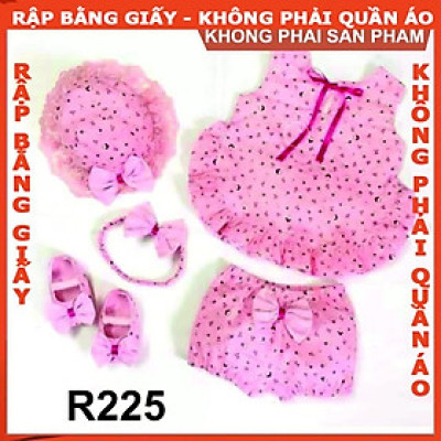 Rập giấy A0 bộ bé gái mã R225 (BẢN VẼ)