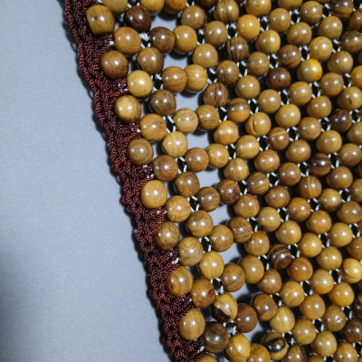 Đệm hạt gỗ tựa lưng massage ô tô gỗ Bách Xanh 100% tự nhiên, đan kết diềm mép cao cấp