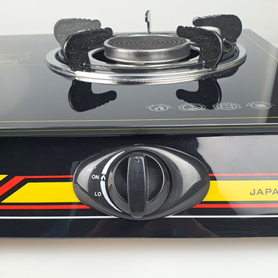 Bếp Ga Đôi Raiden Mặt Kiếng Cường Lực Đầu Đốt Hồng Ngoại Khung Inox Bền Bỉ-Kèm Van Ga + 1m4 Dây Ga+ 2 Cổ Dê-Hàng Chính Hãng