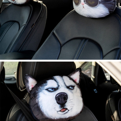 GỐI TỰA ĐẦU Hình Thú Cưng, BỌC DÂY AN TOÀN 3D Hình Chó Husky | Dễ Thương, Đáng Yêu, Ngộ Nghĩnh