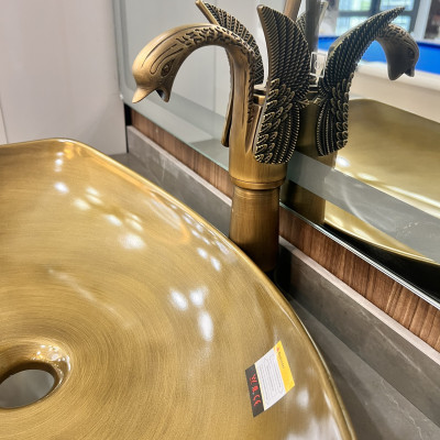 Chậu thuyền màu đồng GRL 8602A