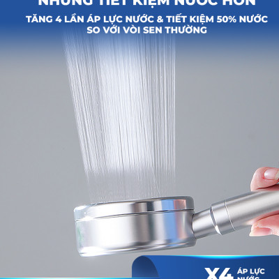 Combo vòi sen tăng áp LUVA VS4 kèm dây sen LUVA dài 1.5m
