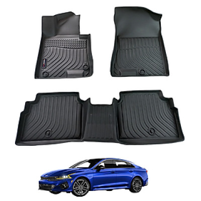 Thảm lót sàn xe ô tô KIA K5 2022 - chất liệu TPE thương hiệu Macsim màu đen