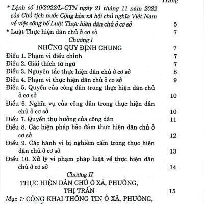 Luật Thực hiện dân chủ ở cơ sở