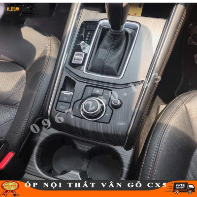 Ốp Nội Thất Vân Đá Mazda CX5 2018-2021 Mẫu 6 Chi Tiết Cốc Cao