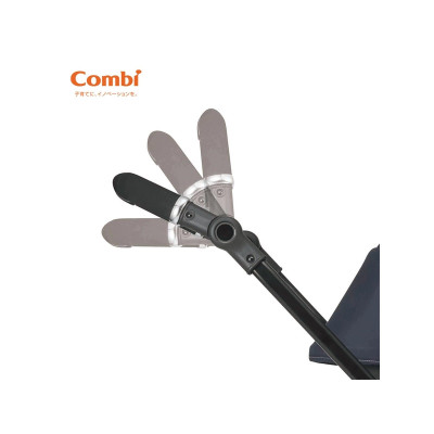 Xe đẩy Combi Sugocal Compact 4 bánh quay tự động màu đỏ