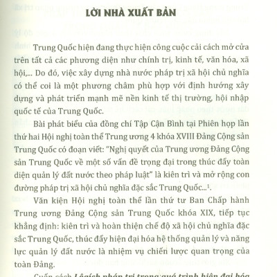 LÔGÍCH PHÁP TRỊ TRONG QUÁ TRÌNH HIỆN ĐẠI HÓA QUẢN LÝ ĐẤT NƯỚC - Vương Tĩnh - Vũ Thị Thìn dịch - Nxb Chính trị Quốc gia Sự thật – bìa mềm