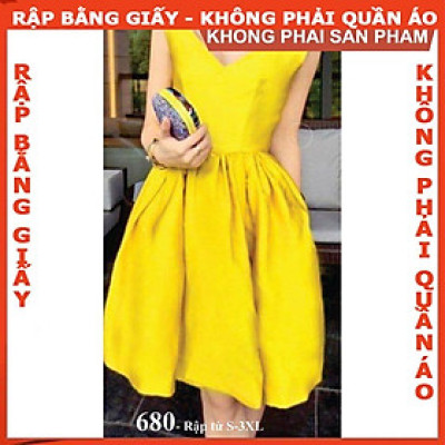 Rập giấy mã 680 (BẢN VẼ) rập đầm cổ V