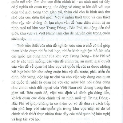 Sự Hình Thành Cục Diện Chính Trị - An Ninh Mới Tại Khu Vực Trung Đông - Bắc Phi Và Tác Động