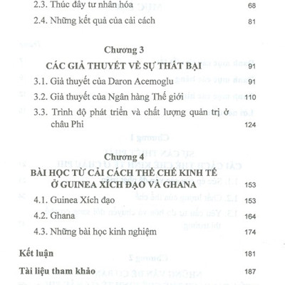 Cải Cách Thể Chế Kinh Tế Ở Châu Phi - Những Nguyên Nhân Thất Bại (Sách Chuyên Khảo)