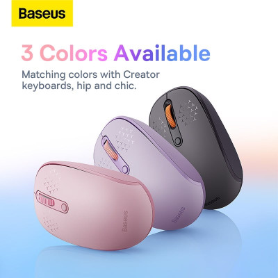 Chuột không dây Baseus F01B Tri-Mode Wireless Mouse  Bluetooth & 2.4GHz- hàng chính hãng