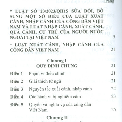 Luật Sửa Đổi, Bổ Sung Một Số Điều Của Luật Xuất Cảnh, Nhập Cảnh Của Công Dân Việt Nam Và Luật Nhập Cảnh, Xuất Cảnh, Quá Cảnh, Cư Trú Của Người Nước Ngoài Tại Việt Nam Năm 2023
