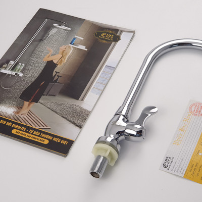 Vòi rửa chén lạnh Đồng mạ Chrome Eurolife EL-RC05 (Trắng bạc)