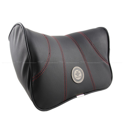 Gối Tựa Đầu Cao Su Non Bọc Da CIND G003 Màu Đen Chỉ Đỏ