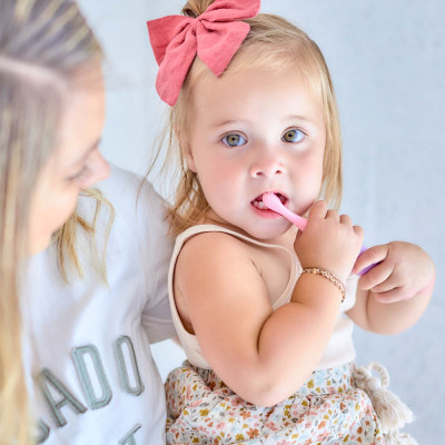 Đầu bàn chải silicon thay thế cho bé Marcus & Marcus - Hồng