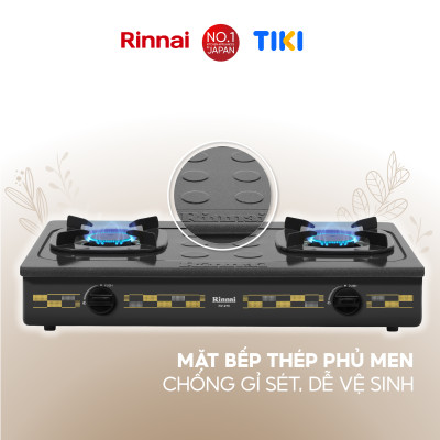 Bếp gas dương Rinnai RV-270(G)N mặt bếp men và kiềng bếp men - Hàng chính hãng.