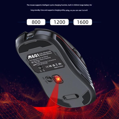 Chuột Không Dây Pin sạc M601 Cổng sạc TypeC chống ồn , chống mỏi cổ tay cho máy tính laptop hàng nhập khẩu