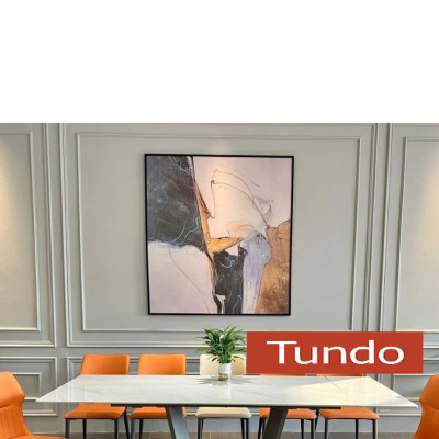 Bàn ăn thông minh kéo dài mặt đá Juno Sofa chân inox 