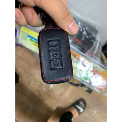 Bao da chìa khóa dành cho xe MITSU Xpander 2018-2019 2020 mẫu đen .