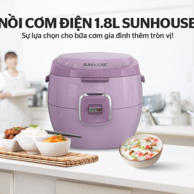 Nồi Cơm Điện 1.8L Sunhouse SHD8663V - Hàng Chính Hãng