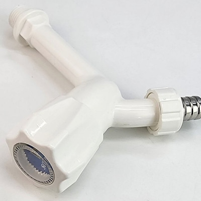 Bộ 3 vòi hồ tay núm tròn nhựa PP trắng, thân dài, ren 21-27mm Eurolife EL-HN06 (Trắng) (3 cái)