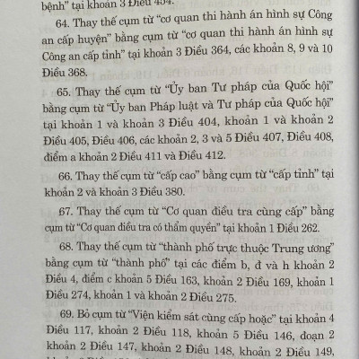 Luật Sửa Đổi, Bổ Sung Một Số Điều Của Bộ Luật Tố Tụng Hình Sự Năm 2025