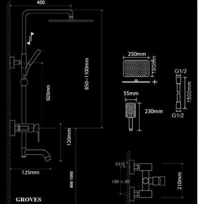 Sen cây tắm nóng lạnh trắng ánh vàng GS6607T, đẹp sang trọng quý phải, bền bỉ với thời gian