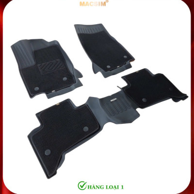 Thảm lót sàn ô tô 2 lớp cao cấp dành cho xe Toyota Prado 2025+ (sd3) nhãn hiệu Macsim chất liệu TPE màu đen