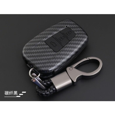 Ốp chìa khóa Carbon Toyota Camry 2019 kèm móc đeo INOX