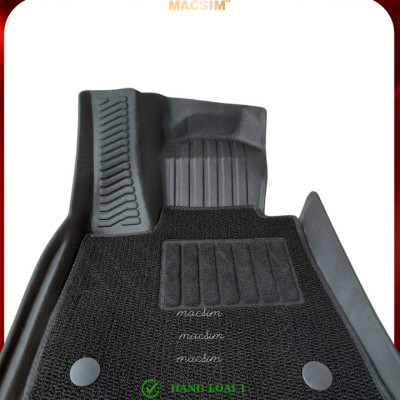 Thảm lót sàn ô tô 2 lớp cao cấp dành cho xe BMW X5 2018 - nay (sd) nhãn hiệu Macsim chất liệu TPE màu đen
