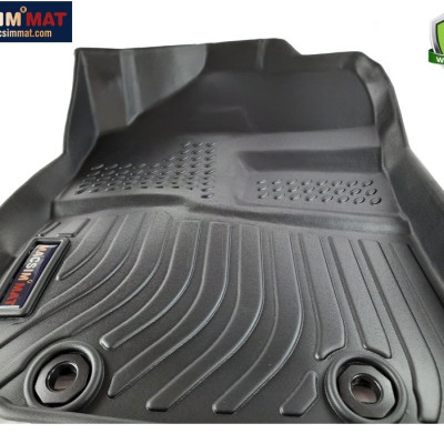 Thảm lót sàn xe ô tô Toyota Wigo 2017-2020 Nhãn hiệu Macsim chất liệu nhựa TPE cao cấp màu đen
