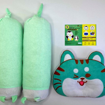 Gối Đôi Con Sâu BabyTop (25x32)( 13x43)cm x 2 ( Màu và họa tiết ngẫu nhiên )