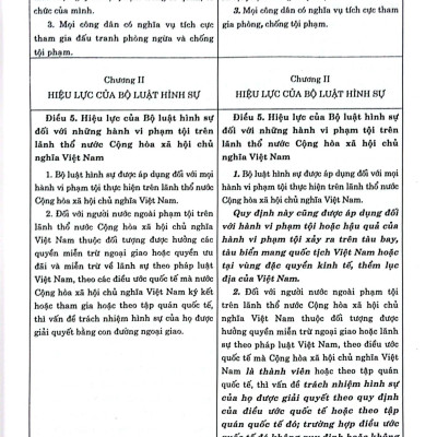 So Sánh Bộ Luật Hình Sự Năm 2015, Sửa Đổi, Bổ Sung Năm 2017 Với Bộ Luật Hình Sự Năm 1999, Sửa Đổi, Bổ Sung Năm 2009