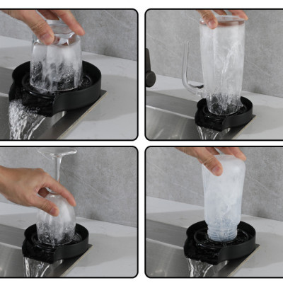 Vòi phun rửa ly cốc tự động inox 304 sơn đen Hobby home decor VRLD