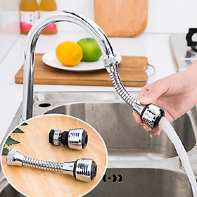 Vòi Rửa Chén Bát Tăng Áp Inox Nối Dài 2 Chế Độ Nước Xoay 360 Độ Nhỏ Gọn Tiết Kiệm Nước , Không Rỉ Sét Phù Hợp Cho Mọi Gia Đình