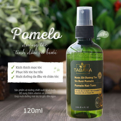 Combo 2 Chai xịt tinh dầu bưởi kích mọc tóc, giảm rụng tóc Pomelo Tabaha 120ml cho tóc dày và dài hơn gấp 2 đến 3 lần