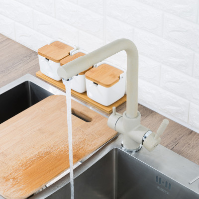 Vòi bếp 3 đường nước cần cứng Frap F4352-20