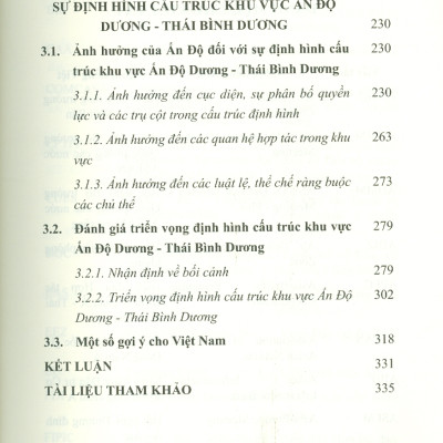 ẤN ĐỘ Trong Sự Định Hình Cấu Trúc Khu Vực ẤN ĐỘ DƯƠNG - THÁI BÌNH DƯƠNG (Sách chuyên khảo)