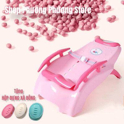 ✅ Ghế nằm gội đầu cho bé có tay vịn ĐẠI tặng kèm HỘP ĐỰNG XÀ BÔNG