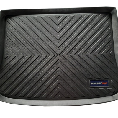 Thảm lót cốp xe ô tô VOLKSWAGEN TIGUAN (2009-2016) nhãn hiệu Macsim chất liệu TPV cao cấp màu đen(047)