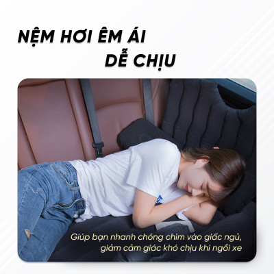 Giường Nệm Đệm Hơi Ô Tô Cao Cấp PHIÊN BẢN MỚI dùng cho Xe Hơi 4 đến 7 chỗ (bán tải, sedan, SUV, ...)