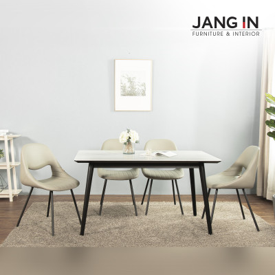 Bàn ăn Amelia 4 chỗ 1400mm vuông Jang In 1504300001-10