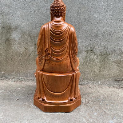 Tượng phật thích ca bằng gỗ hương đá kt cao 40×20×20cm