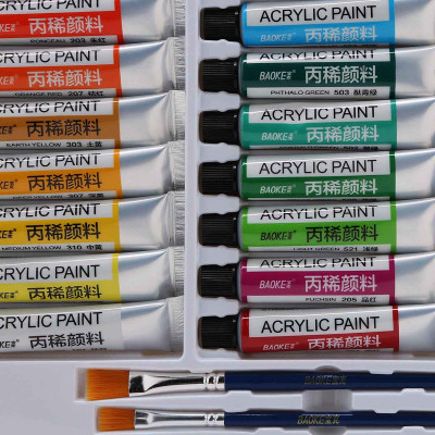 Màu Vẽ Dầu Tuýp 24 Màu Baoke WP801-12ml