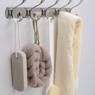 Móc treo áo 5 chấu hoa văn Inox Eurolife EL-M2 (Trắng bạc)