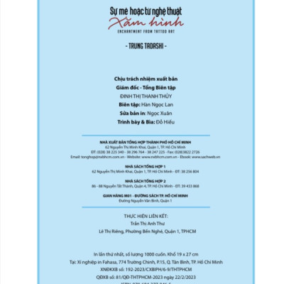 (Bằng Xác lập kỷ lục của Tổ chức Kỷ lục VN trao cho nghệ sĩ Trung Tadashi) – SỰ MÊ HOẶC TỪ NGHỆ THUẬT XĂM HÌNH – Trung Tadashi - NXB Tổng Hợp HCM
