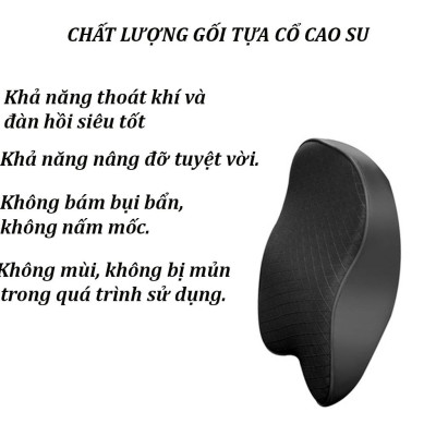 Gối tựa cổ vai cao su non cao cấp,giúp giảm đau mỏi cổ,vai.Có đai cài chắc chắn,chất liệu csn đàn hồi tốt,lớp da mềm