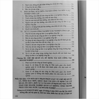 Sách Hướng Dẫn Chế Độ Quản Lý, Tính Hao Mòn, Khấu Hao Tài Sản Cố Định tại Cơ Quan, Tổ Chức, Đơn Vị và Doanh Nghiệp - V2298T