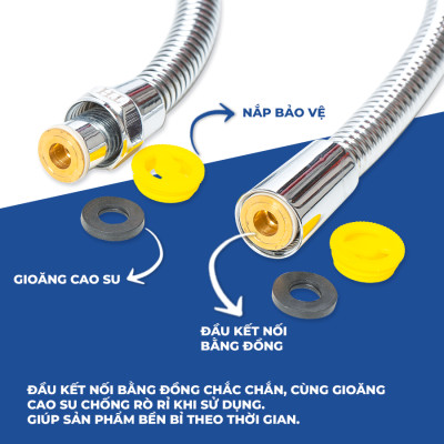 Combo vòi sen tăng áp LUVA VS4 kèm dây sen LUVA dài 1.5m